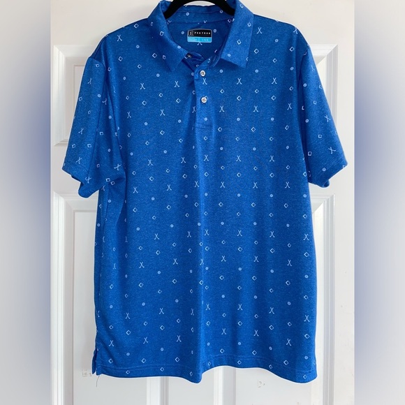 PGA Tour Men's Large Blue Polo Shirt - Picture 1 of 6